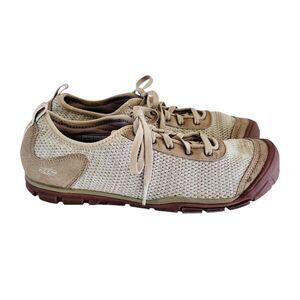 KEEN Hush Knit CNX Women's Trail Hiking Shoe Taupe Breathable Flats Sz 8.5
